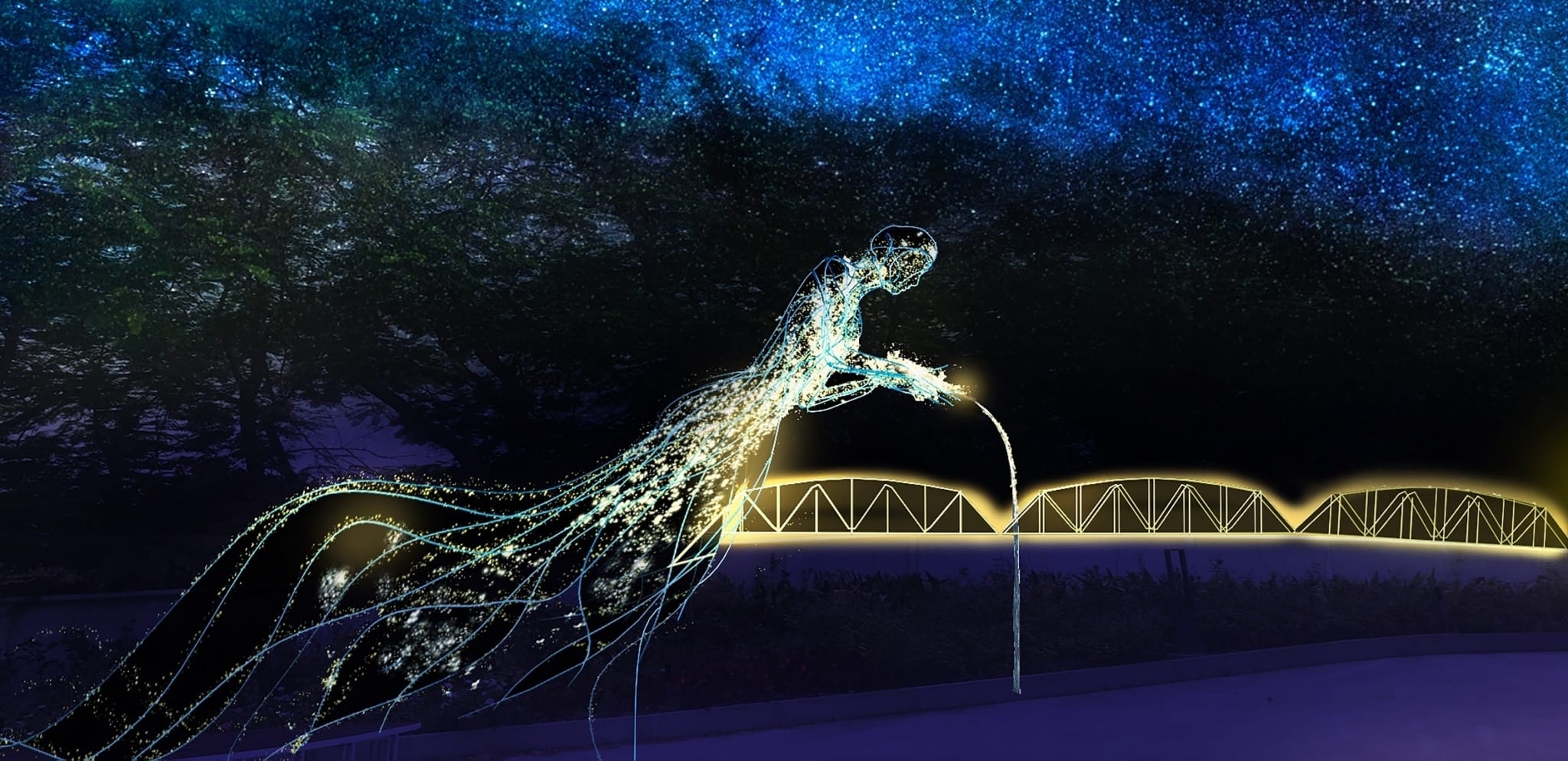 2020台灣燈會客家燈區     5米大型花燈創作「飲水思源」星光點點