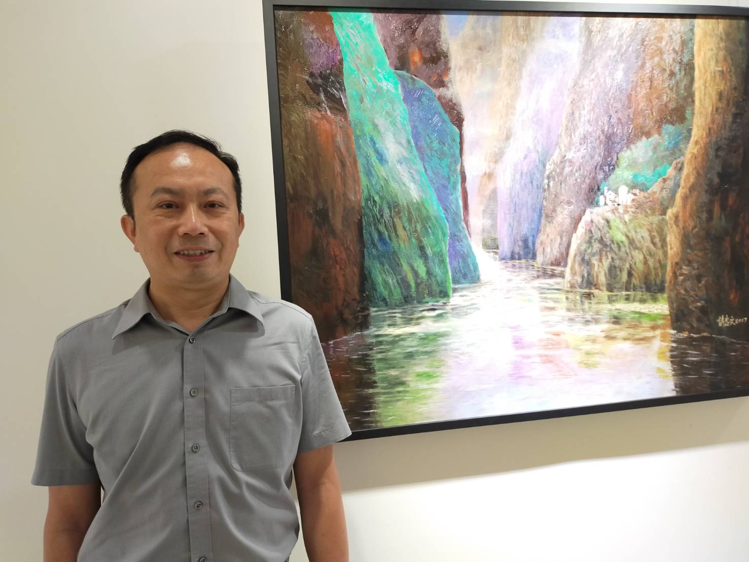 追求環境寧靜與生命價值   許忠文油畫展   從謐境中呈現秘境