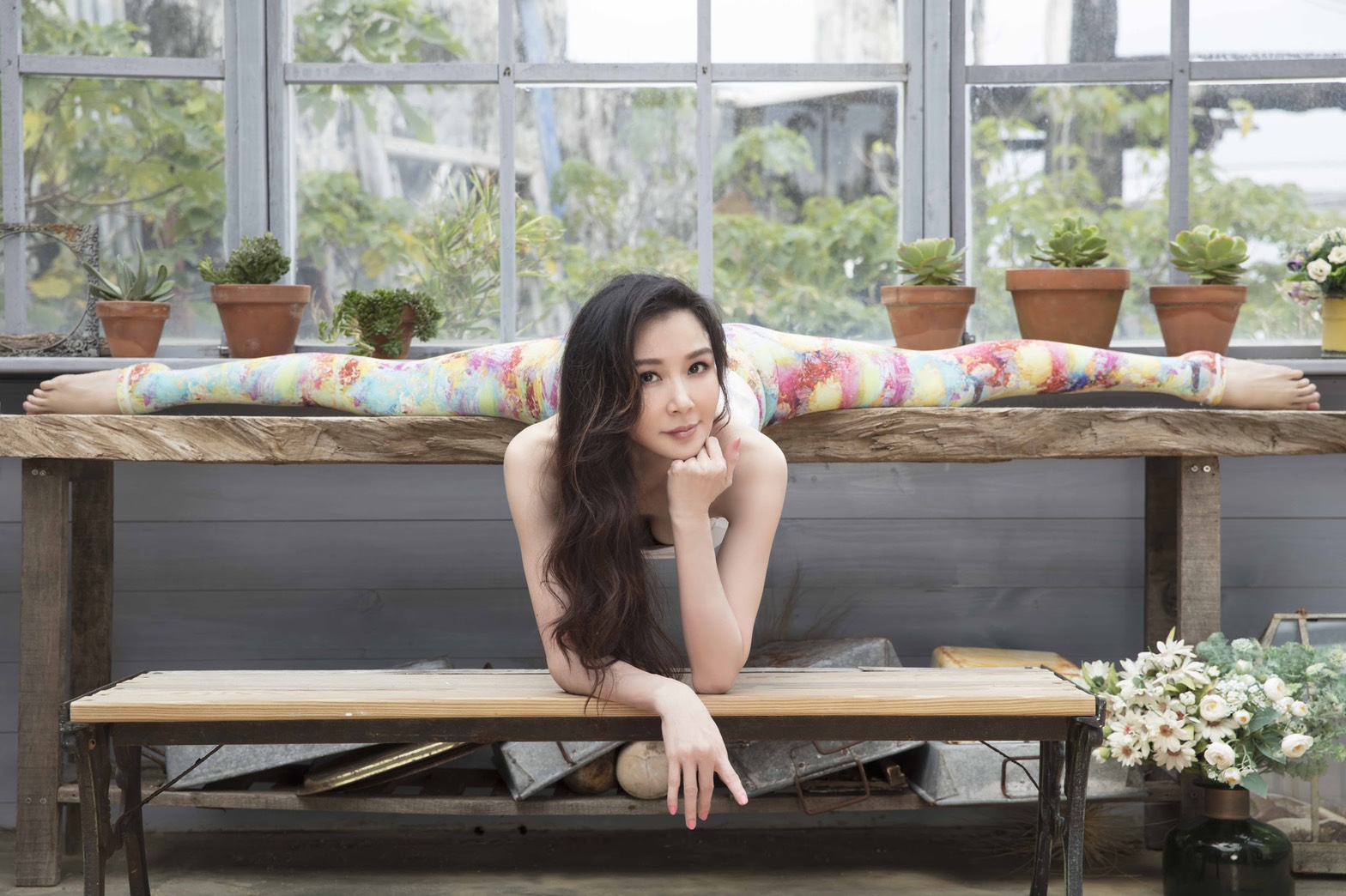 極限瑜珈及絕美書法  蕭薔祈福迎2021