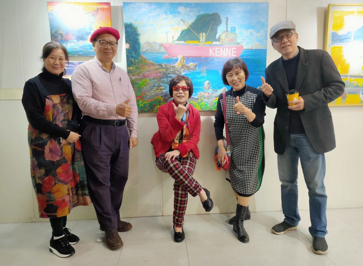 何肇衢與孫少英相見歡  台灣三E美術會聯展  大師丰彩快意自在