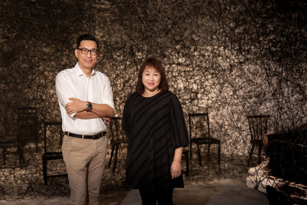 北美館館長王俊傑與藝術家塩田千春 TFAM Director Jun-Jieh, Wang and Shiota Chiharu