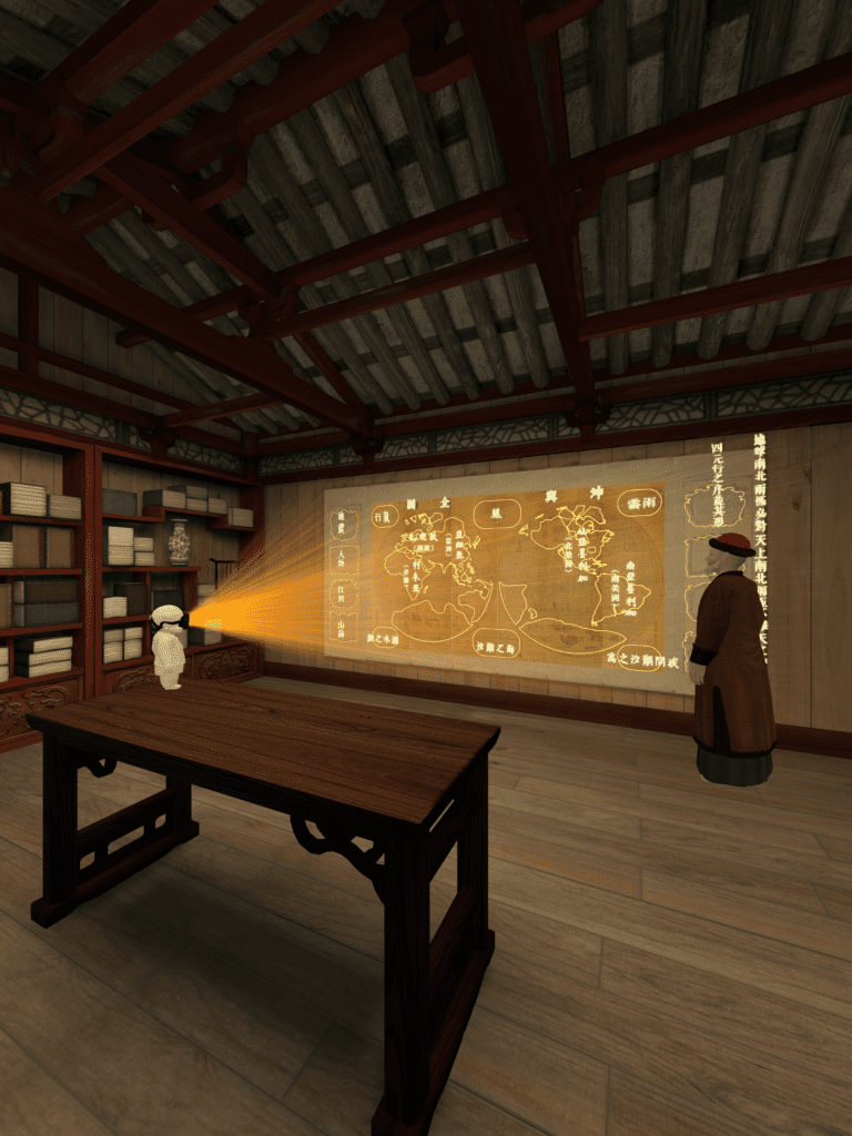 「坤輿藝境—一場十七世紀的冒險」VR作品,獲得兒童互動類金獎。(圖/故宮提供)