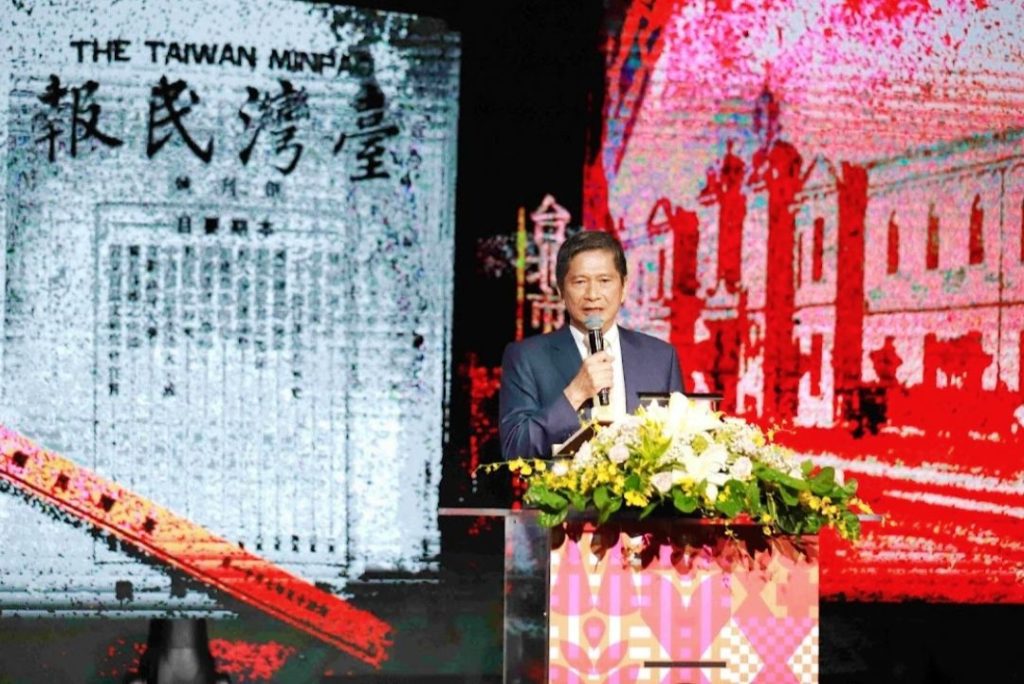 文化部長李永得致詞時表達對文協百年的深重意義。(記者 辛澎祥/攝)