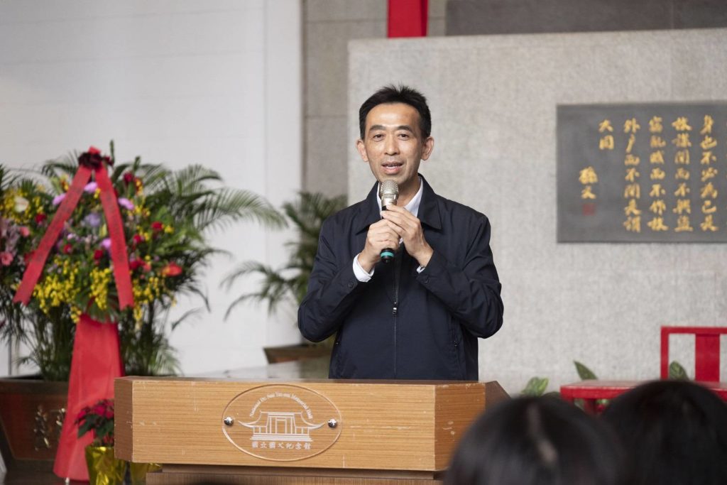 國父紀念館館長王蘭生在慶祝國父誕辰紀念日之際,宣揚國父的畢生志業,令人動容。(圖/國父紀念館 提供)