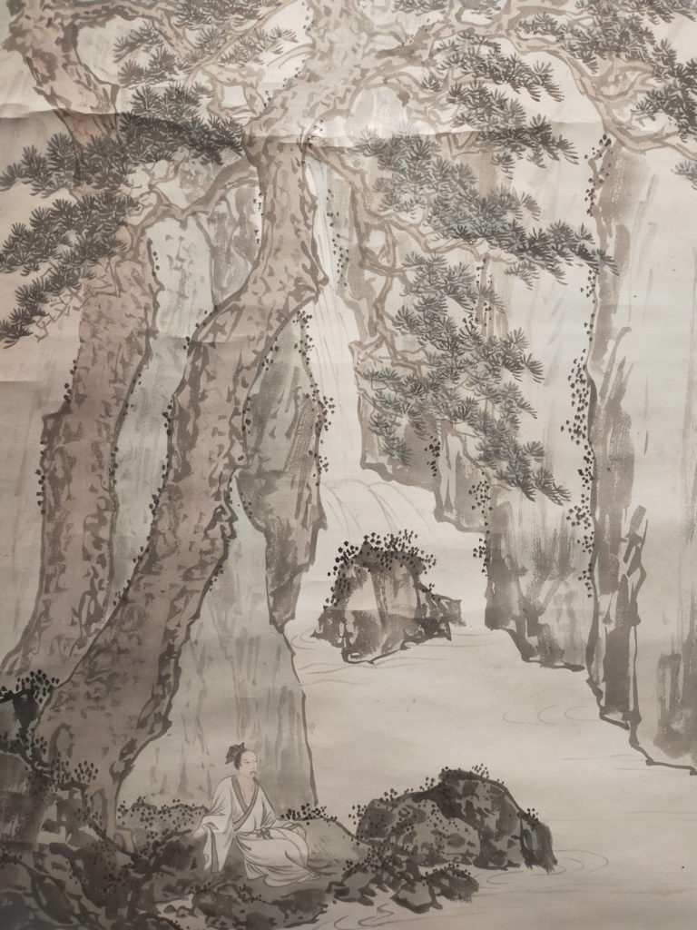 溥心畬的追古感悟的精神，在筆觸運用上蘊育充滿新意。（記者 辛澎祥/攝）