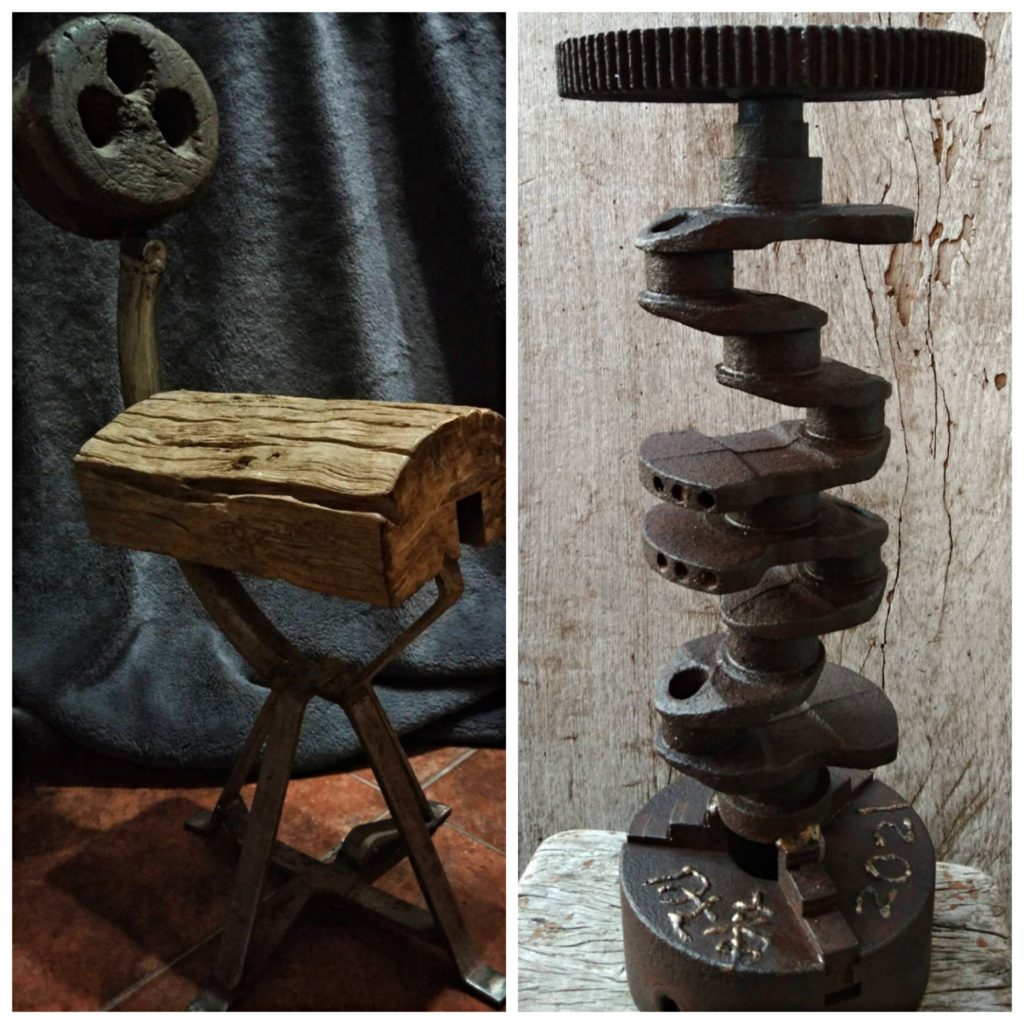 參展藝術家歐柳室的作品,呈現渾然天成的基調與特質。(圖/澎湖文化局 提供)