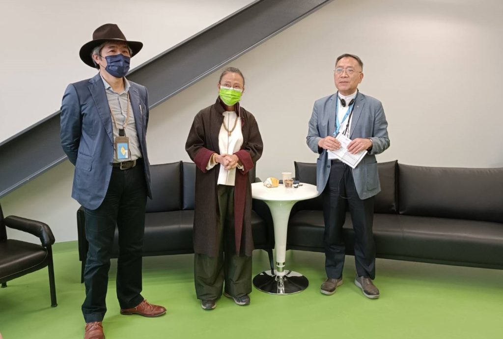 ▲蔡炳坤副市長(右起),北藝中心董事長劉若瑀與執行長王孟超,說明市府打造北藝中心與繁榮士林地區的決心。