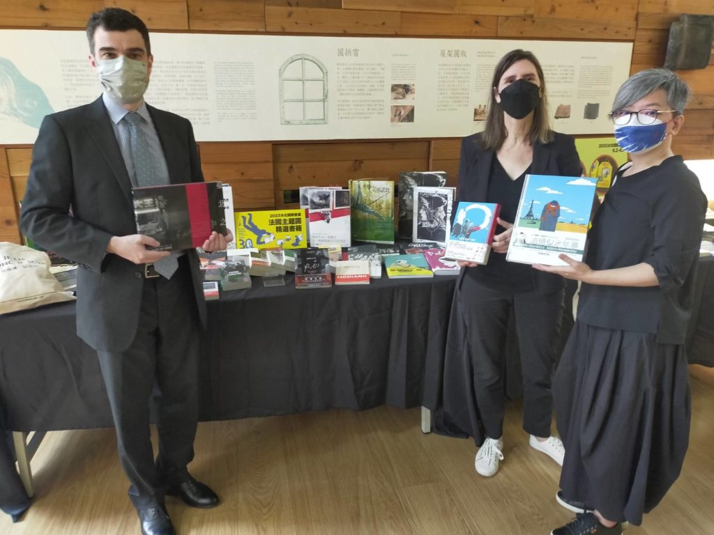 擔任今年台北國際書展主題國,法國特別派來有經驗的書市交流人員行銷法國書籍。(記者 辛澎祥/攝)