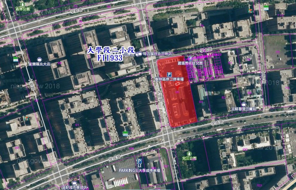 ▲「臺北大學特定區停二用地」屬都市計畫停車場用地，基地面積約6200平方公尺。(圖/經發局提供)