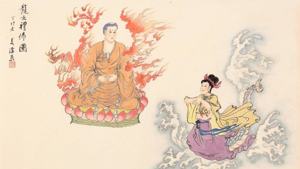 林美漂的工筆人物呈現細膩深摯的質感。