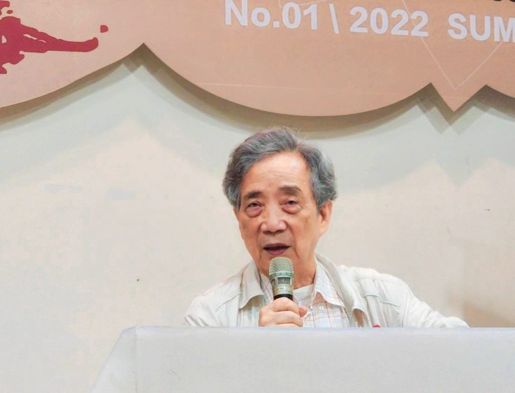 ▲前台藝大校長黃光男教授認為，雜誌的創刊發行有助於社會的創造發展。（記者 辛澎祥/攝）