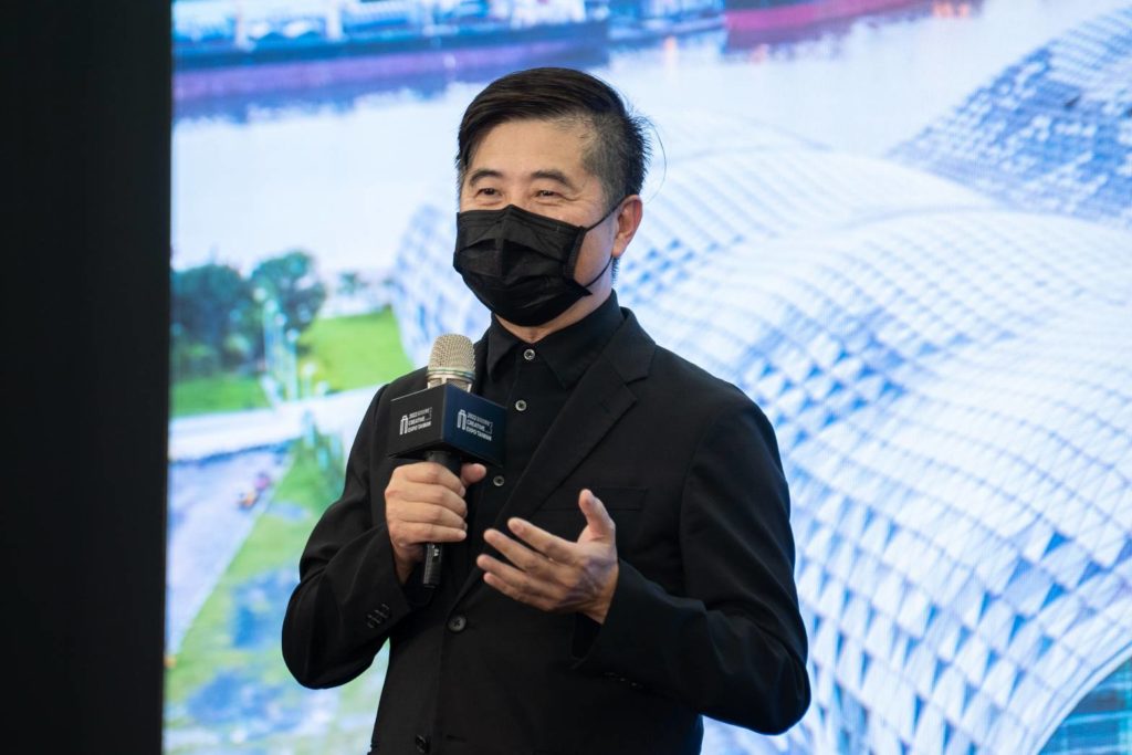 ▲台灣設計研究院院長張基義，認為文博會將文化與商展合一舉辦是創新之舉。（記者 辛澎祥/攝）