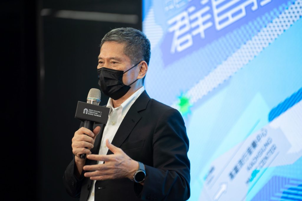 ▲文化部長李永得致詞時表達對台灣文博會移動高雄舉行，是文創界的年度盛事。（記者 辛澎祥/攝）