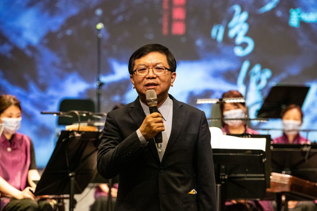 文化部次長李連權致詞時表達對西藏文化音樂節的支持。(記者 辛澎祥/攝)