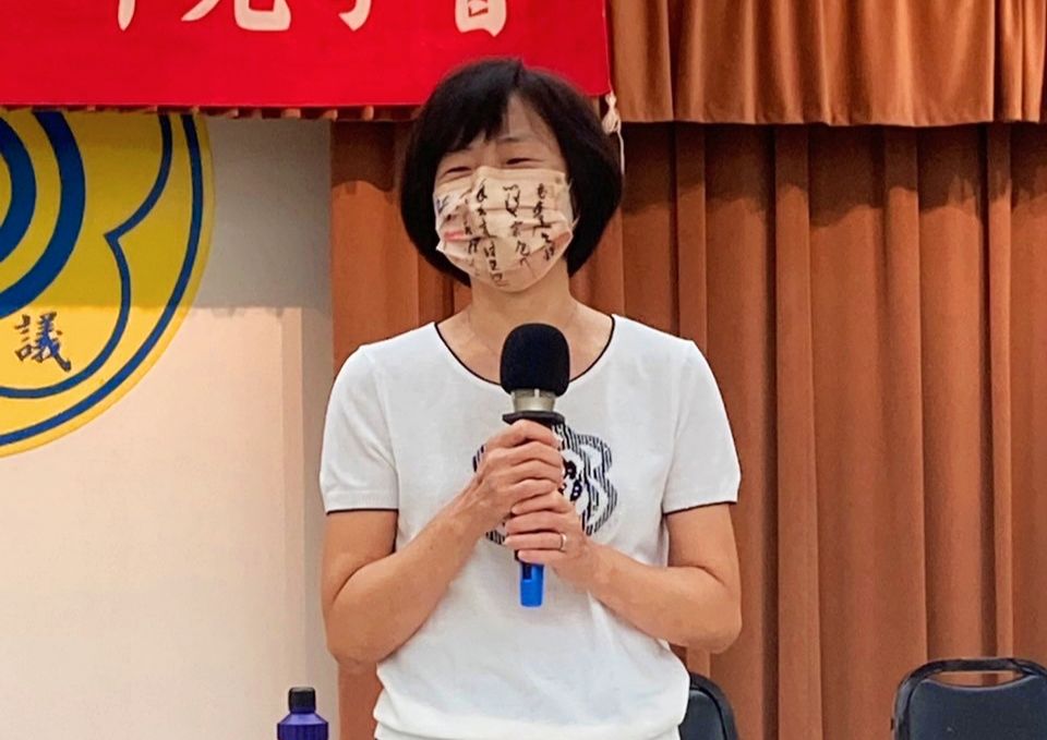 ▲學會理事長黃雲娟致詞時表達對書藝活動的大力推動與支持。（記者 辛澎祥/攝）