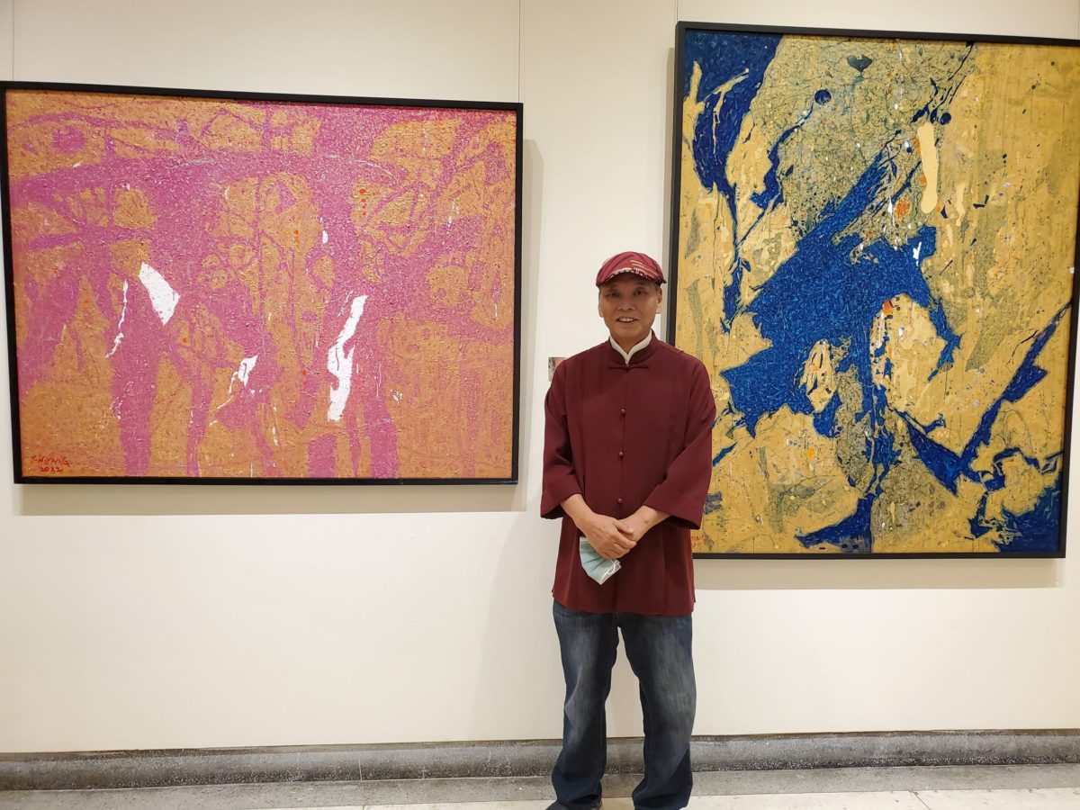 金色入畫展現驚豔視覺張力  楊嚴囊抽象新作即起開展
