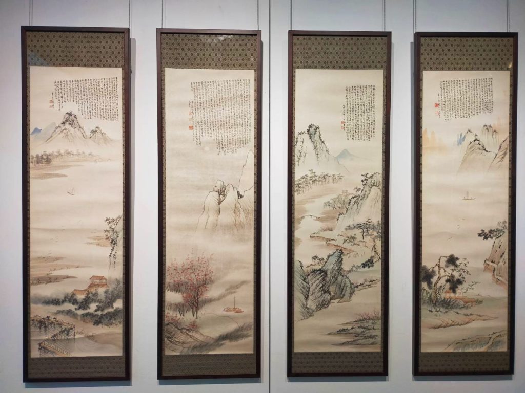 ▲張大千的書畫意境優美，作品顯現出的美學涵養與多元面貌是各個時期對其人格特質的正向反應。（記者 辛澎祥/攝）