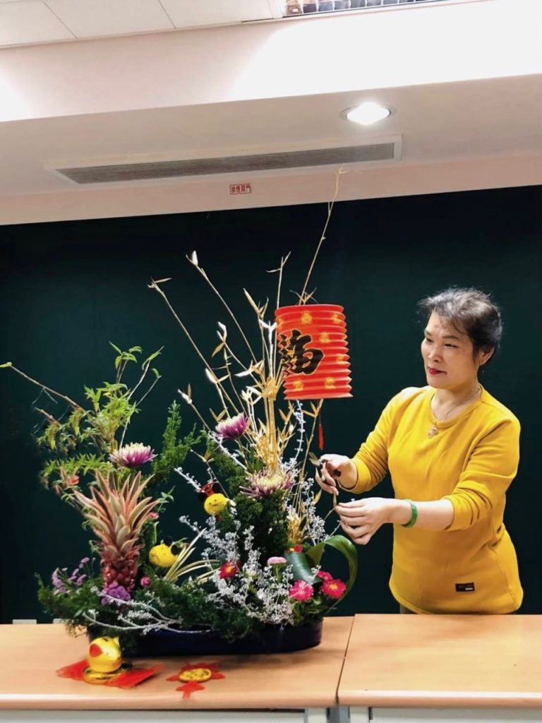 ▲迎春納福，王淑娟設計春節花藝，歡喜迎接新年的到來。(圖/王淑娟提供)