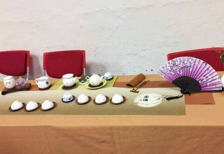 ▲展場的茶席舉例,茶與茶器是主角。(圖/楊麗秋 提供)