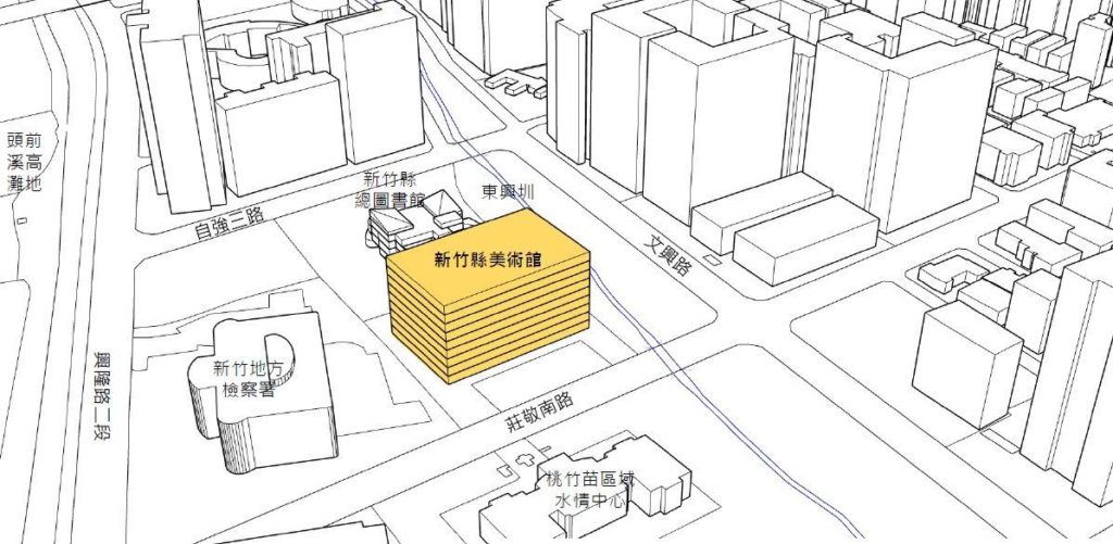 新美術館籌畫基地位在正興建中的總圖旁,服務對象擴及竹竹苗地區