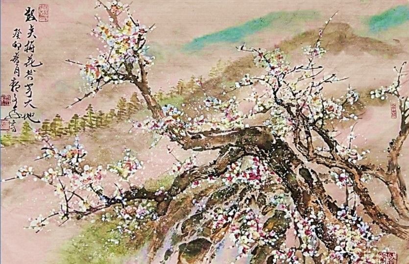 高風亮節  吉祥平安  水墨梅畫蘊化新意  書畫家梅花創作讓人驚豔