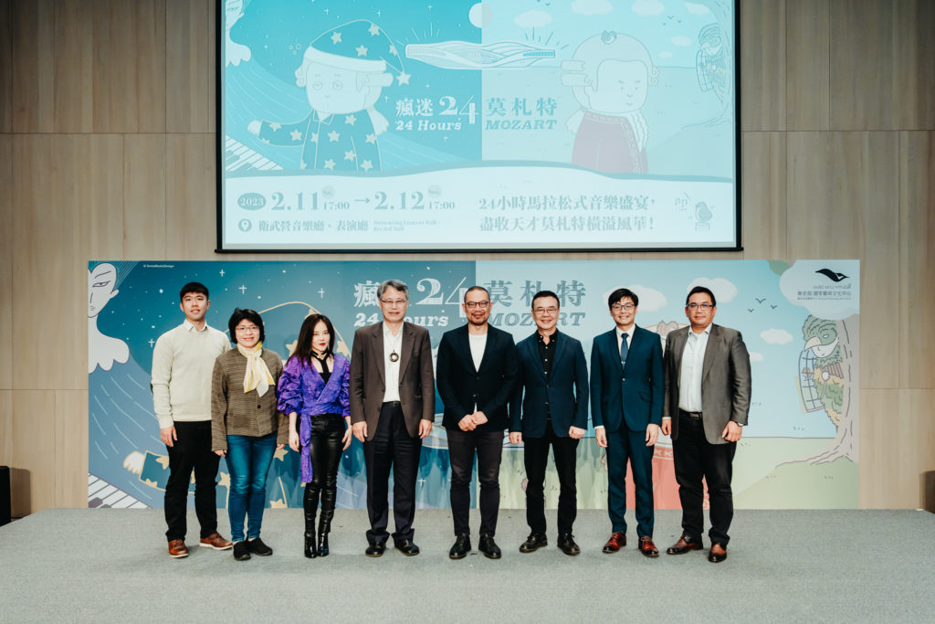 ▲衛武營總監簡文彬(右四)與鋼琴家陳若玗、國臺交團長劉玄詠等貴賓合影。(圖/衛武營提供)