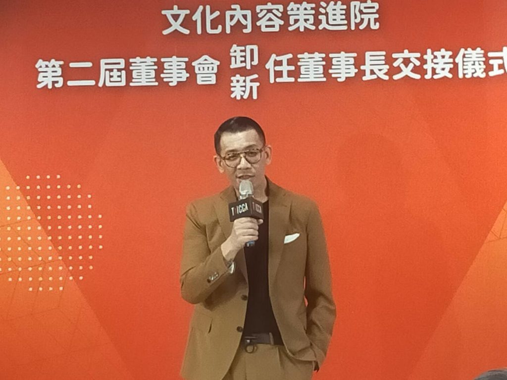▲新任文策院董事長蔡嘉駿強調資本化與國際化雙主軸營運是未來努力目標。(記者 辛澎祥/攝)