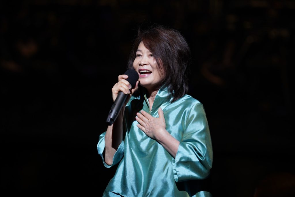 ▲臺灣國樂團團長劉麗貞說明此劇演出所彰顯大稻埕風華的文化深義。（記者 辛澎祥/攝）