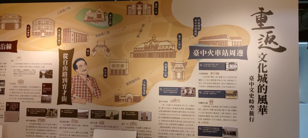 「重返文化城的風華」展區打造特大幅在地文史導覽地圖。(圖/文化局提供)