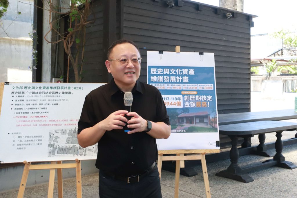 ▲文化部長史哲支持宜蘭文資場域的維護與建設,用預算補助行動獲致正面口碑。(圖/文化部 提供)