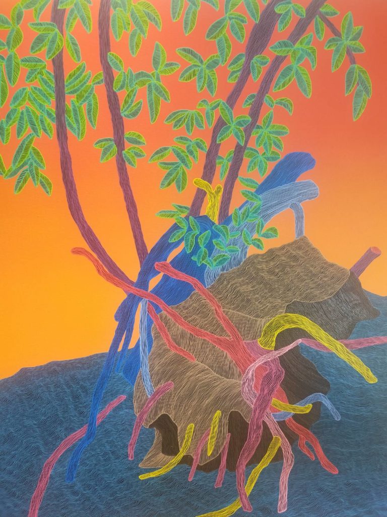 ▲馬來西亞藝術家的參展作品質量兼俱，是今年參展水準極高的一次。（記者 辛澎祥/攝）