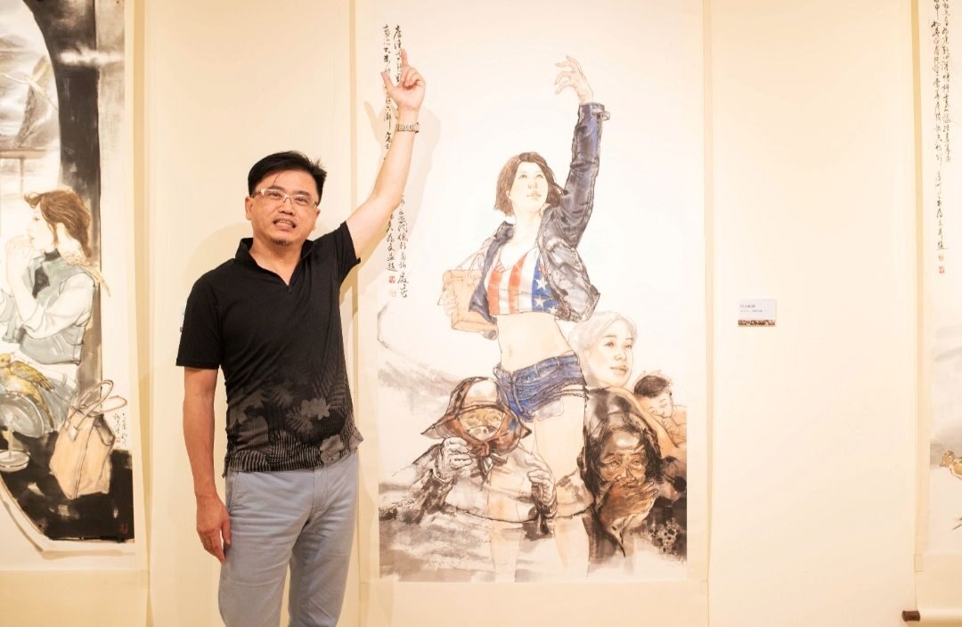 女性世代  寓世宏觀   陳炳宏當代水墨展   AI搭配AR打造互動式觀賞備受矚目