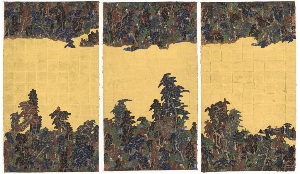 中山獎得主水墨類曾霆羽作品「貳貳老梗—直播主、瞎摸象、社會學」。(圖/國父紀念館提供)