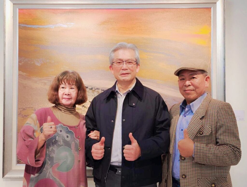 ▲蔡玉葉老師(左起)林信耀處長與策展人陳柏翰總監,是這次展覽的主要推手。(記者 辛澎祥/攝)