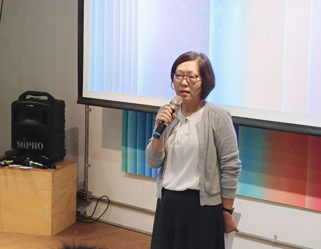 ▲文化部人文出版司司長楊婷媜致詞時說明本屆臺北國際書展的展出內容與特色。(記者 辛澎祥/攝)