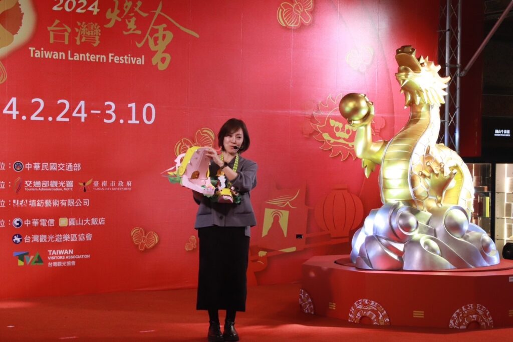 2024台灣燈會主燈「龍來台灣」、小提燈「小龍包」造型首度亮相。(圖/交通部提供)