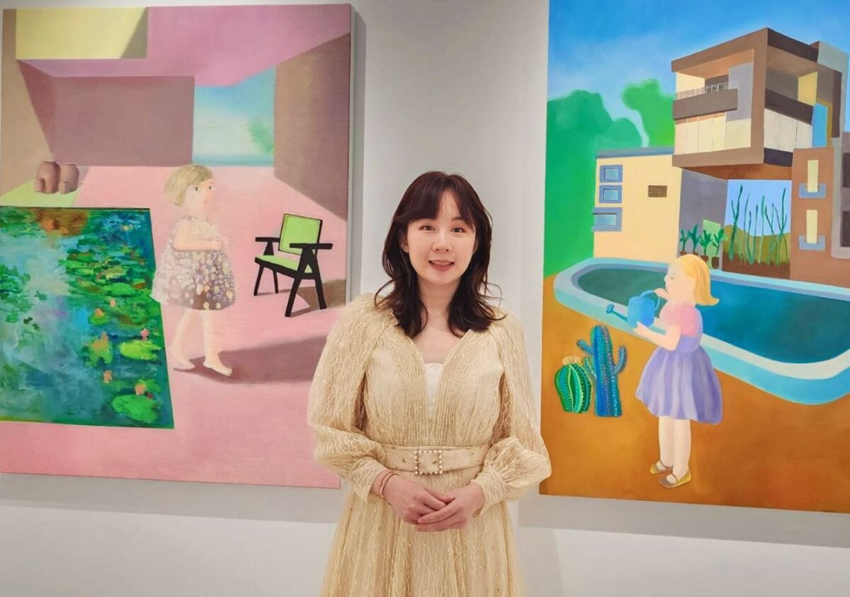 傳達環保意識   反思地球暖化   江采馨在「漠森氣」個展中尋求突破   亮麗自在