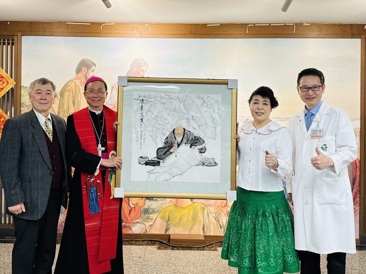 沈禎聖畫揭牌儀式   簡文秀獻唱「天使的神糧」  場面溫馨感人