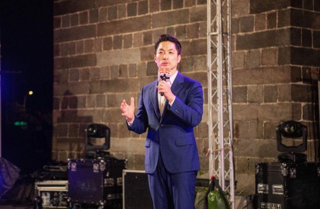 ▲臺北市長蔣萬安致詞時述說著臺北建城140週年的正面意義。(圖/台北市文化局 提供)