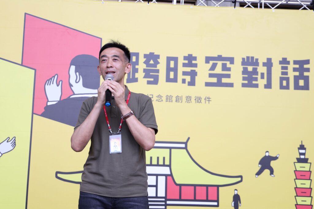 ▲國父紀念館館長王蘭生致詞時表達對「跨時空對話」活動的正面意義。（記者 辛澎祥/攝）