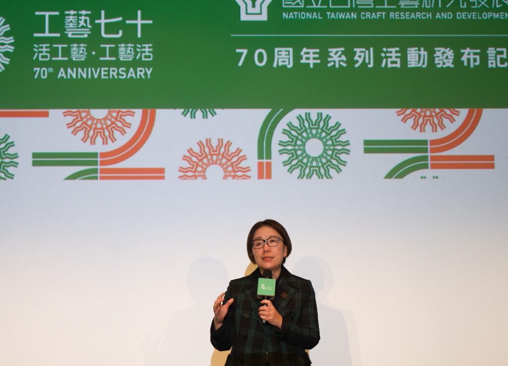 文化部政次王時思表示，今年工藝中心70周年舉辦臺灣繞境活動，極具意義。（記者 陳安婷/攝）