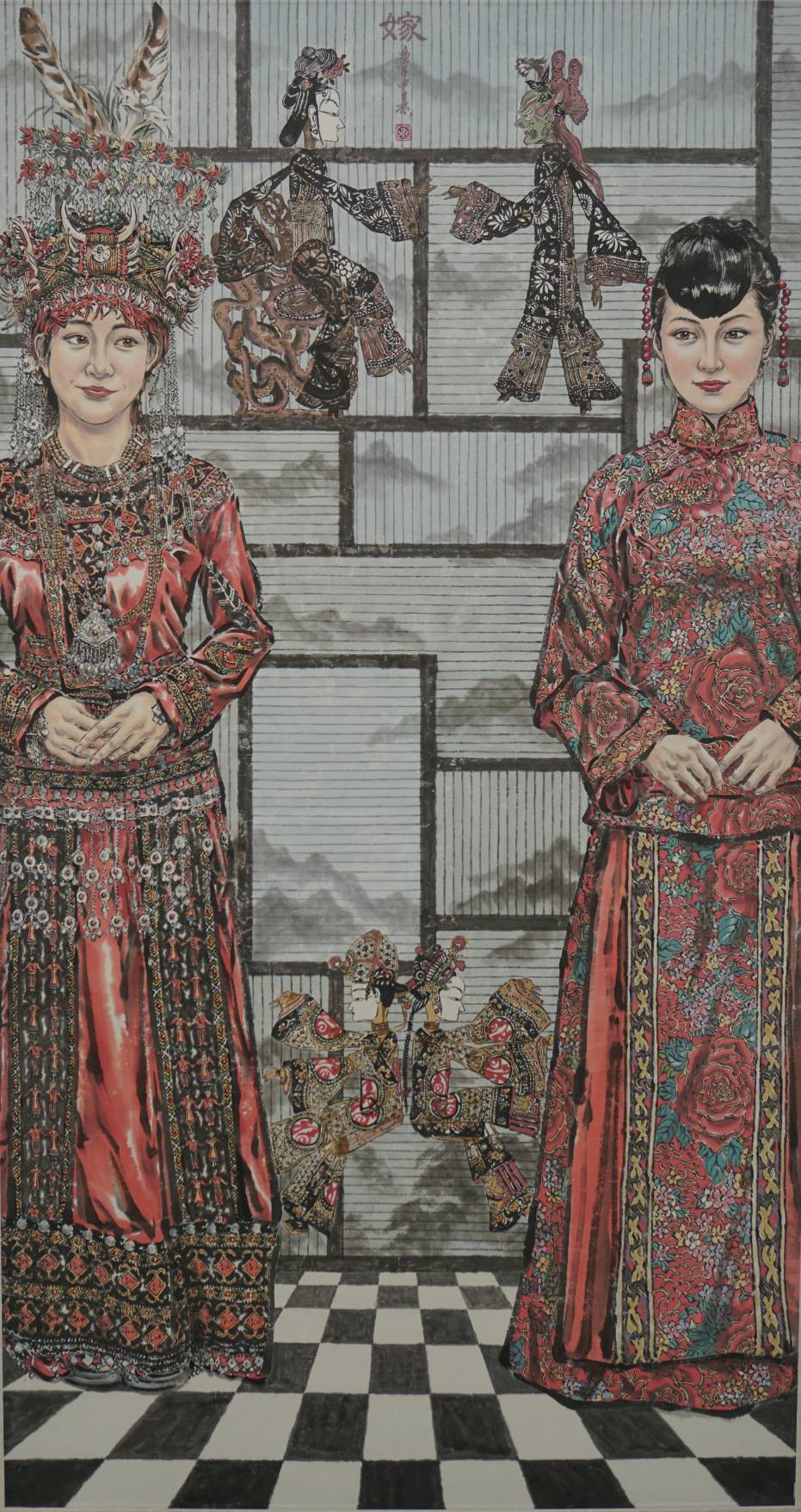 ▲黃中泰的作品「嫁」,以魯凱族的文化傳統為主軸。(圖/黃中泰 提供)