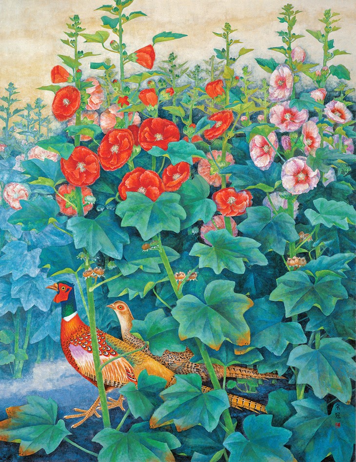 趙宗冠作品-佳偶（台灣）1990年，省展省政府獎(第一名）。（圖/文化局提供）