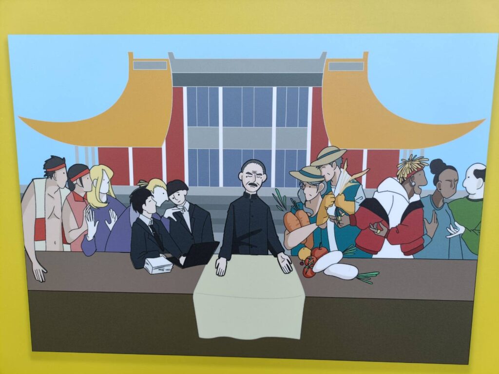▲得獎作品展現趣味筆觸，讓觀者會心一笑。（圖/記者 辛澎祥/攝）