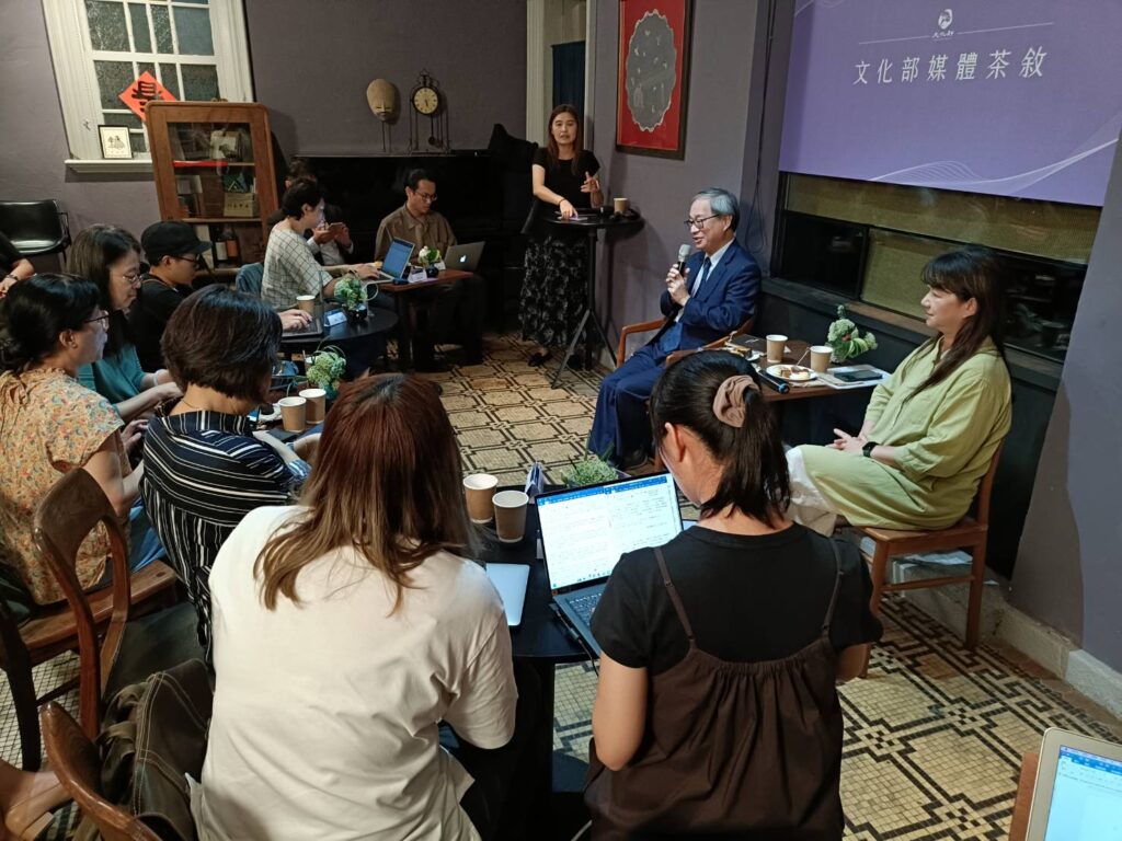 ▲文化部長李遠上任首次媒體茶敘受到廣泛重視。（記者 辛澎祥/攝）