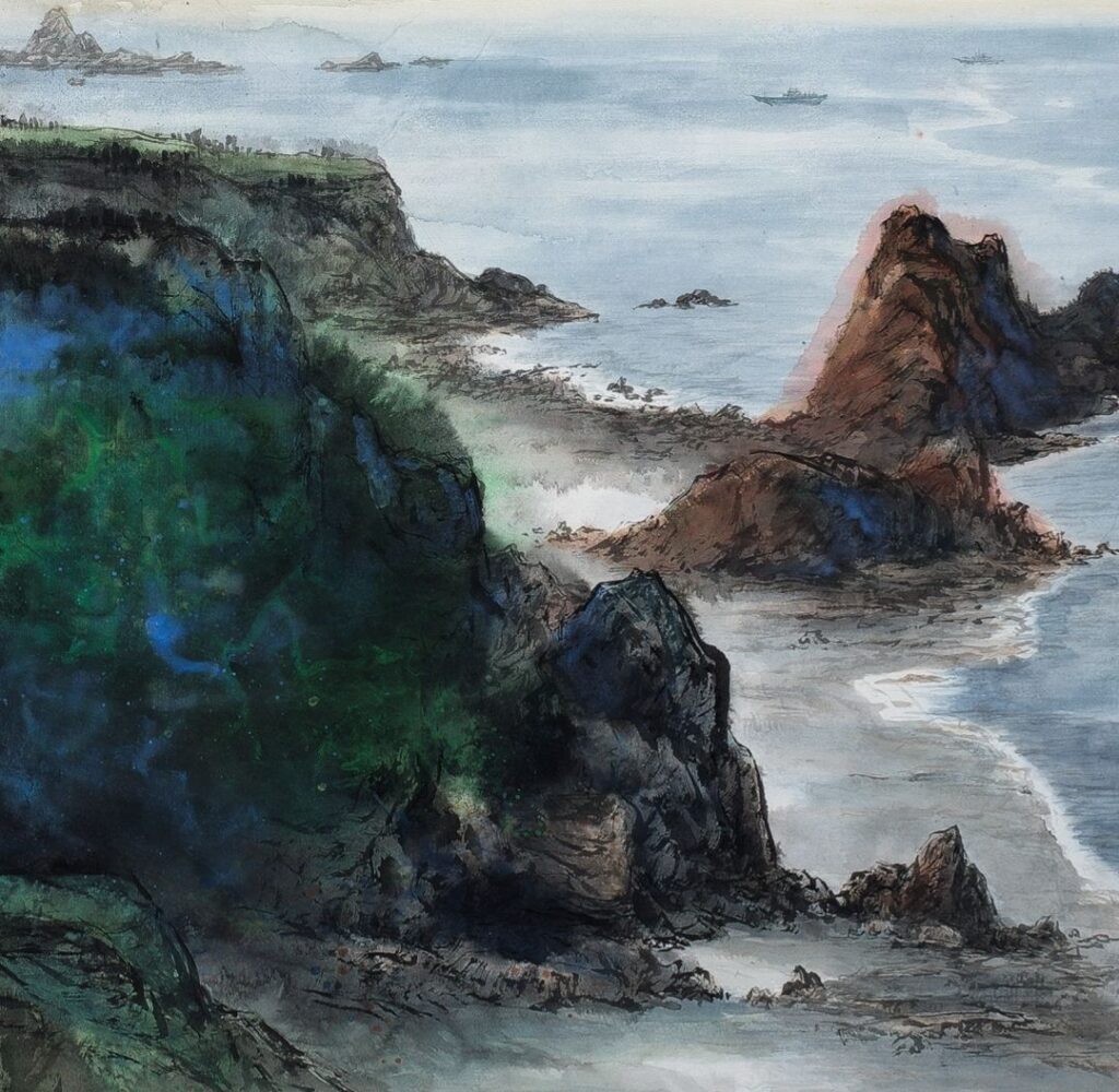 ▲高聖賢老師從寫生景致中體悟大自然的多變，捕捉煞那永恆唯創作的精髓。（圖/高聖賢 提供）