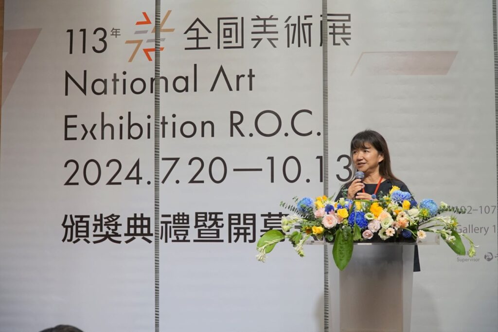 ▲文化部次長李靜慧致詞時表達國美館今年國內外藝術推廣所呈現的豐碩成果。(圖/文化部 提供)