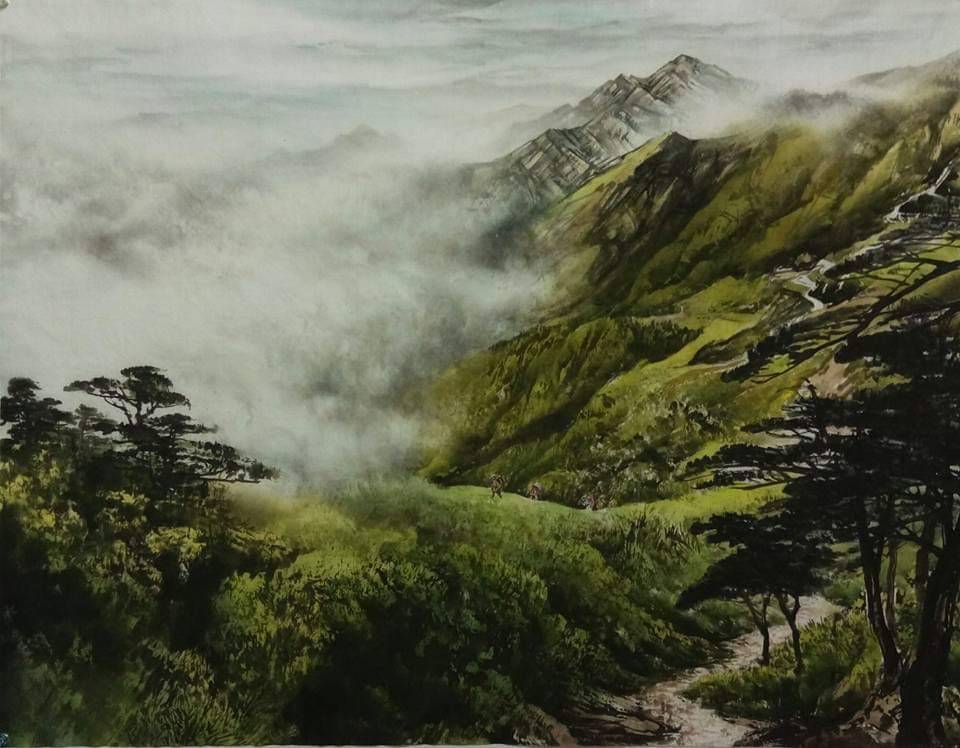 ▲水墨畫創作獨樹一幟的張清宗，對景致的描繪與構圖的處理，有其專業到位的個人特性，遺失的畫作有極高的辨識度，難以在市場買賣流通。（圖/張清宗 提供）