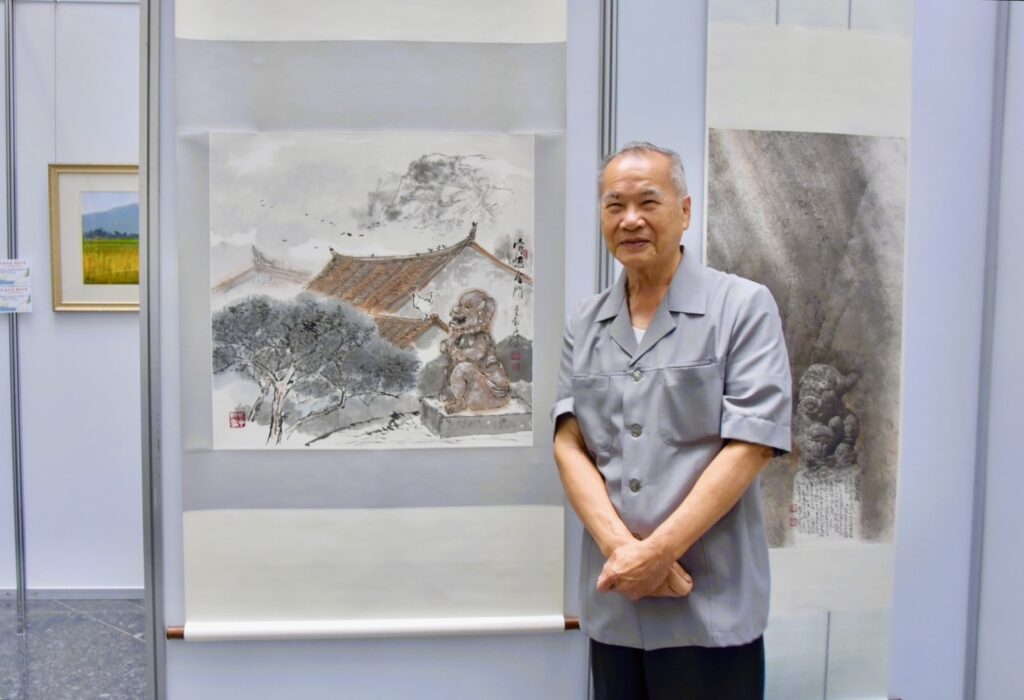 ▲水墨畫大師李轂摩教授創作展出的離島山海風情,展現筆觸的細膩與構圖的宏觀意境,備受正面評價。(圖/大媒體新聞網 提供)