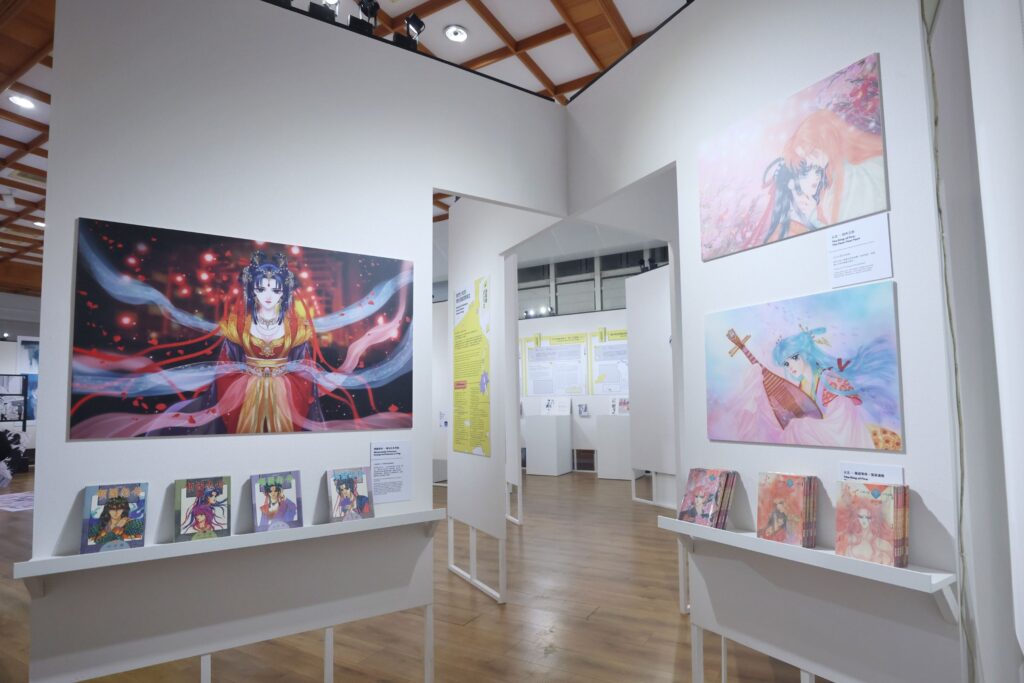 ▲頒獎典禮會場展示得獎漫畫家們的作品。（圖/文化部 提供）